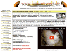 Tablet Screenshot of huehnerwelt.de